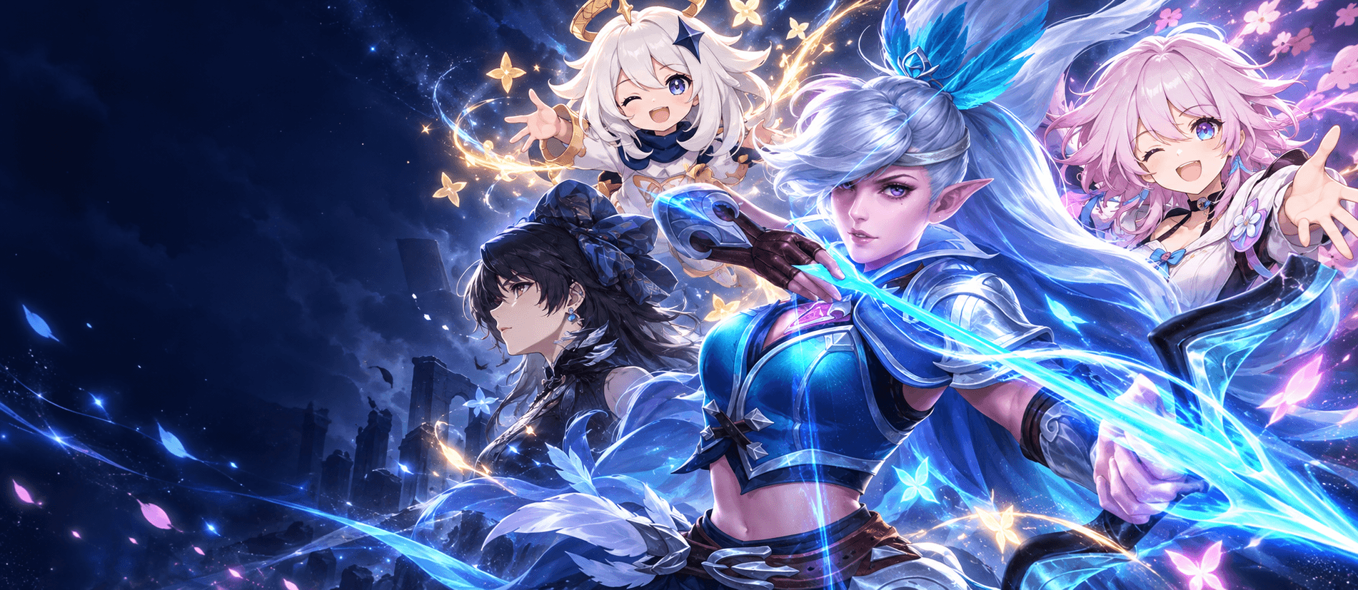Miya, Paimon và các nhân vật từ MLBB, Genshin, HSR, Wuthering Waves